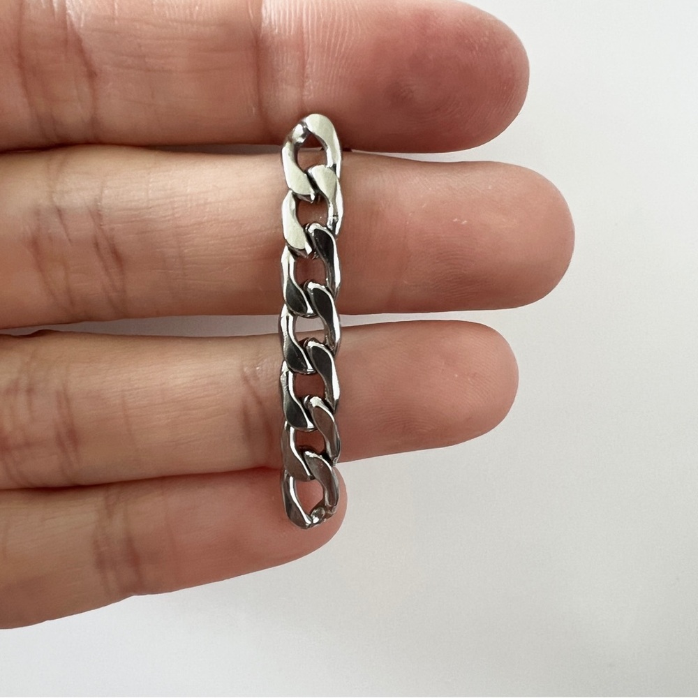 Bellybutton jewelry silver tone drop down curb chain